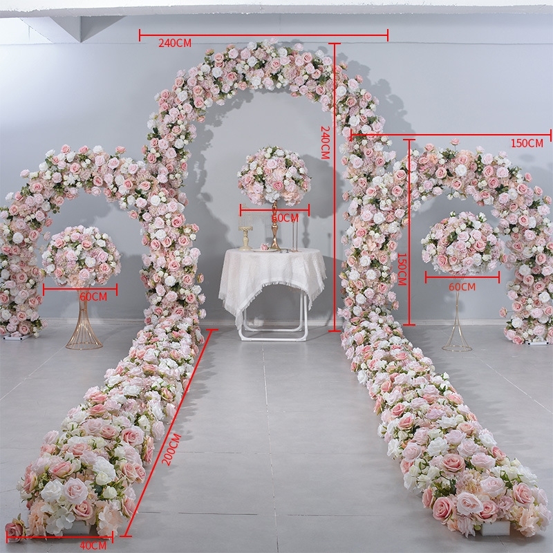 RN-026 Wedding Table Centerpiece Rose Flower ball Wedding Flowers Wedding Arrangement Decoration Customized Flower Ball Table Runner