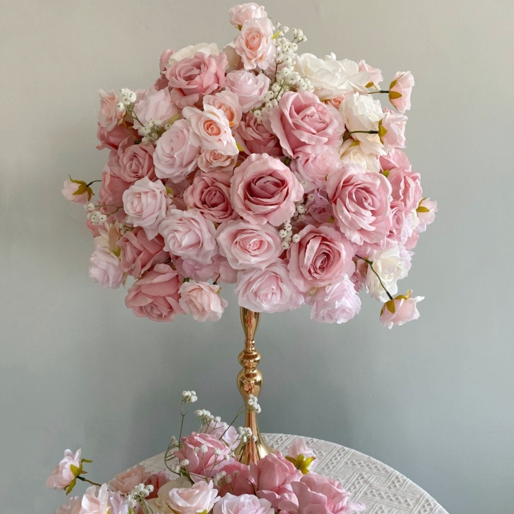 RN-041 Wedding Table Centerpiece Rose Flower ball Wedding Flowers Wedding Arrangement Decoration Customized Flower Ball Table Runner