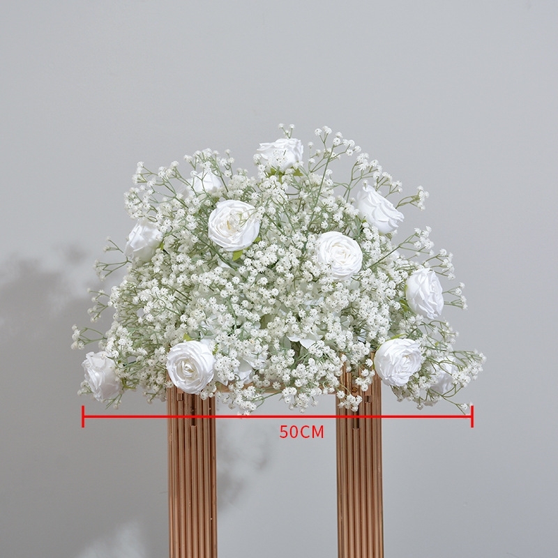 RN-042 Wedding Table Centerpiece Rose Flower ball Wedding Flowers Wedding Arrangement Decoration Customized Flower Ball Table Runner