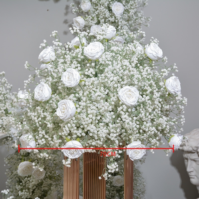 RN-042 Wedding Table Centerpiece Rose Flower ball Wedding Flowers Wedding Arrangement Decoration Customized Flower Ball Table Runner