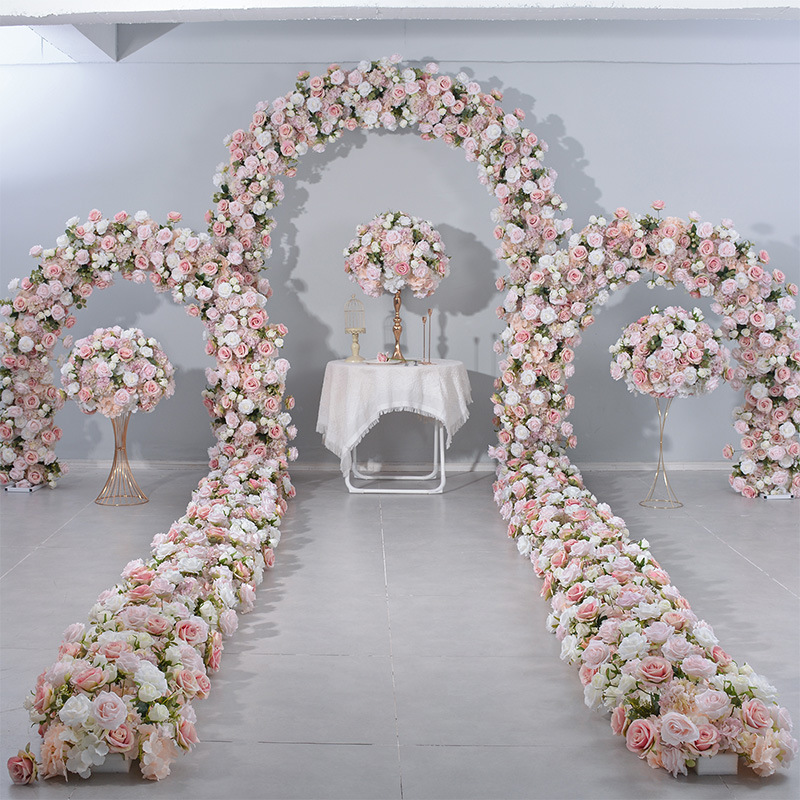 RN-026 Wedding Table Centerpiece Rose Flower ball Wedding Flowers Wedding Arrangement Decoration Customized Flower Ball Table Runner