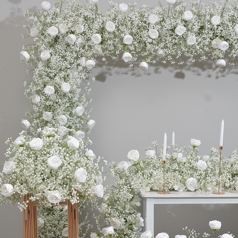 RN-042 Wedding Table Centerpiece Rose Flower ball Wedding Flowers Wedding Arrangement Decoration Customized Flower Ball Table Runner