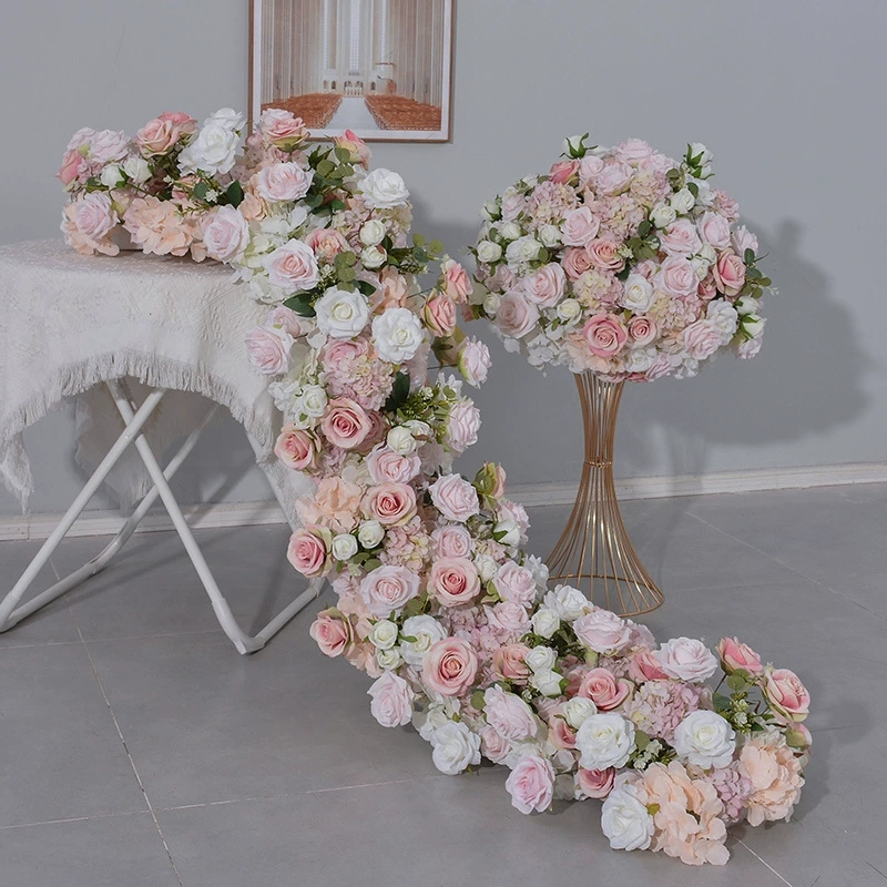 RN-026 Wedding Table Centerpiece Rose Flower ball Wedding Flowers Wedding Arrangement Decoration Customized Flower Ball Table Runner