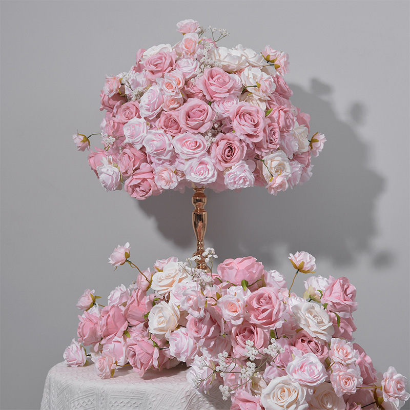 RN-041 Wedding Table Centerpiece Rose Flower ball Wedding Flowers Wedding Arrangement Decoration Customized Flower Ball Table Runner