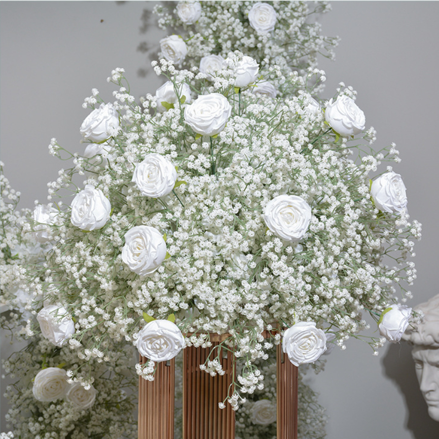 RN-042 Wedding Table Centerpiece Rose Flower ball Wedding Flowers Wedding Arrangement Decoration Customized Flower Ball Table Runner