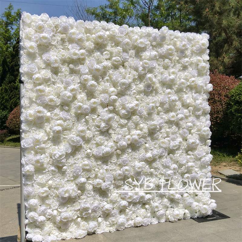 Custom Artificial Wedding Flower Decorative Flower Wall Backdrops For Event Party #56-2