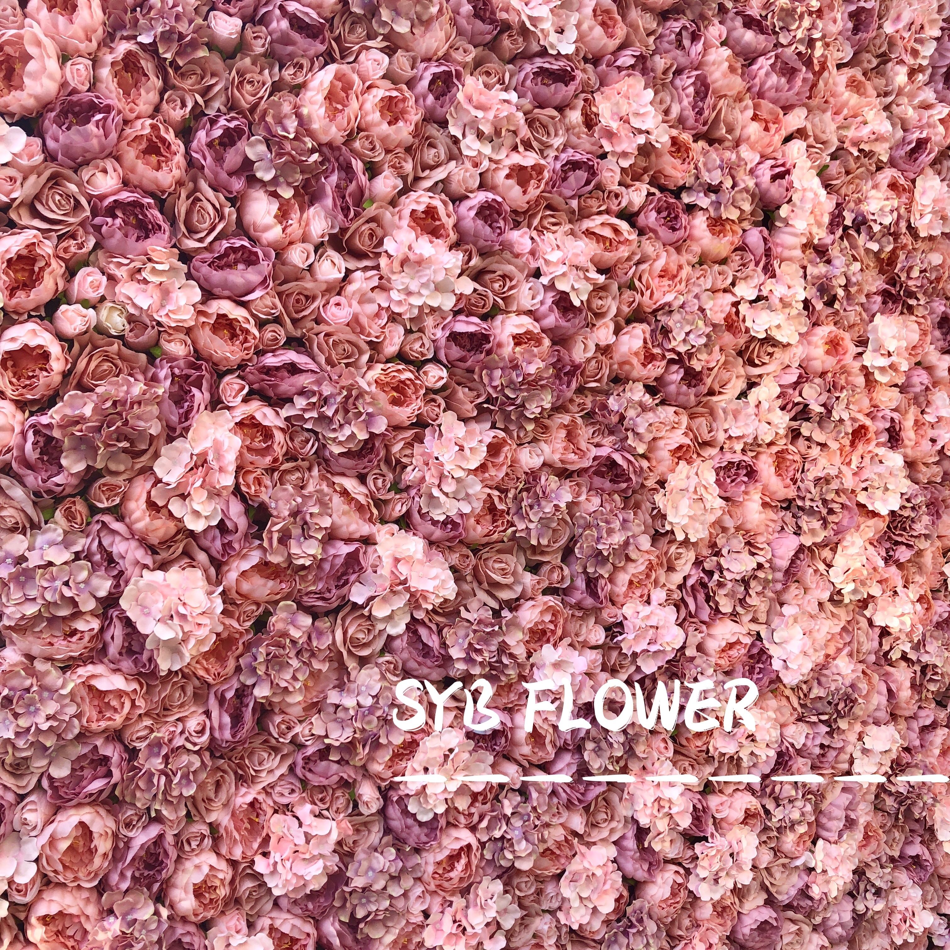 SYB High Quality Customized Wholesale Artificial Wedding Backdrop Flower Wall Panel For Event Party