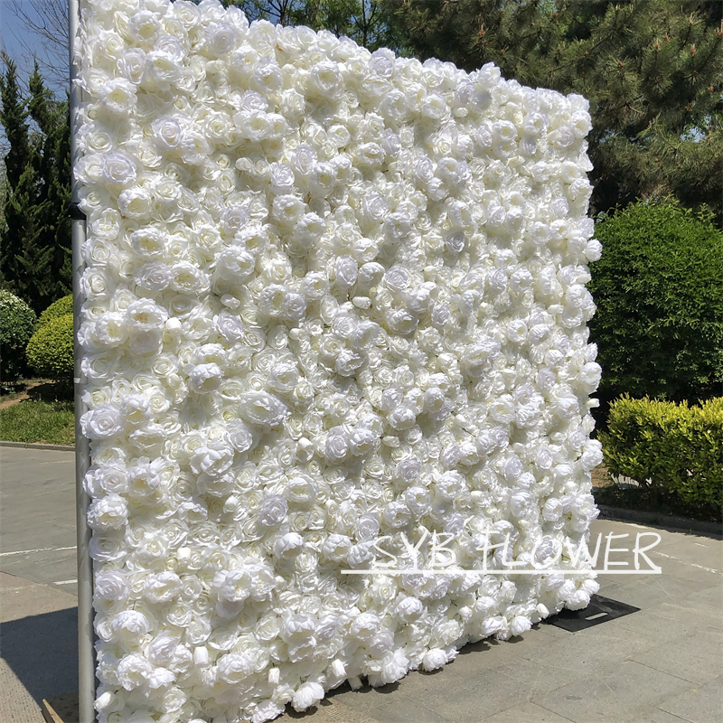 Custom Artificial Wedding Flower Decorative Flower Wall Backdrops For Event Party #56-2