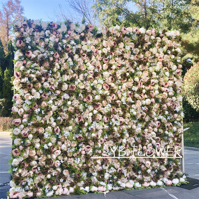 Flower Wall High-Quality Material Process Design Artificial Floral Wholesale Flower Wall Decoration #49