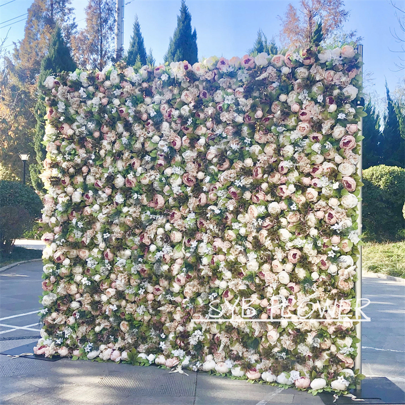 Flower Wall High-Quality Material Process Design Artificial Floral Wholesale Flower Wall Decoration #49