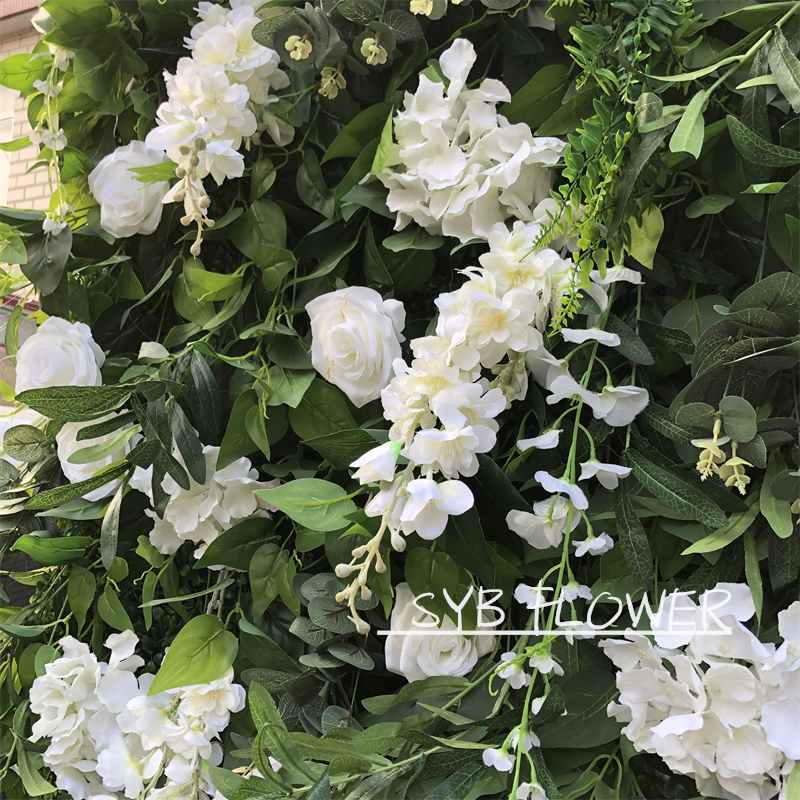 Wedding Supplies Nice Quality 3D Wedding Decor Backdrop Plant Silk Roll-up Panel Artificial Flowers Decorative Flower Wall #071-2