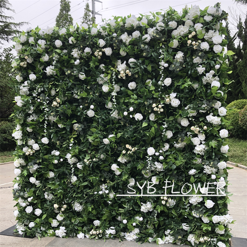 Customized High Simulation Colorful Artificial Flower Wall Panel Wedding Backdrop For Event Party #071-3