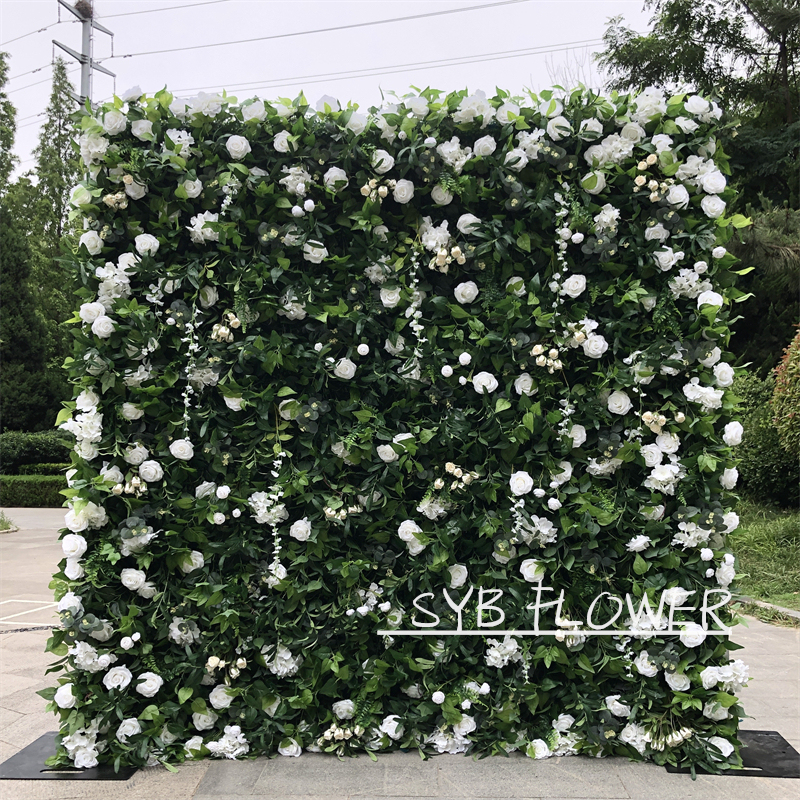 Customized High Simulation Colorful Artificial Flower Wall Panel Wedding Backdrop For Event Party #071-3