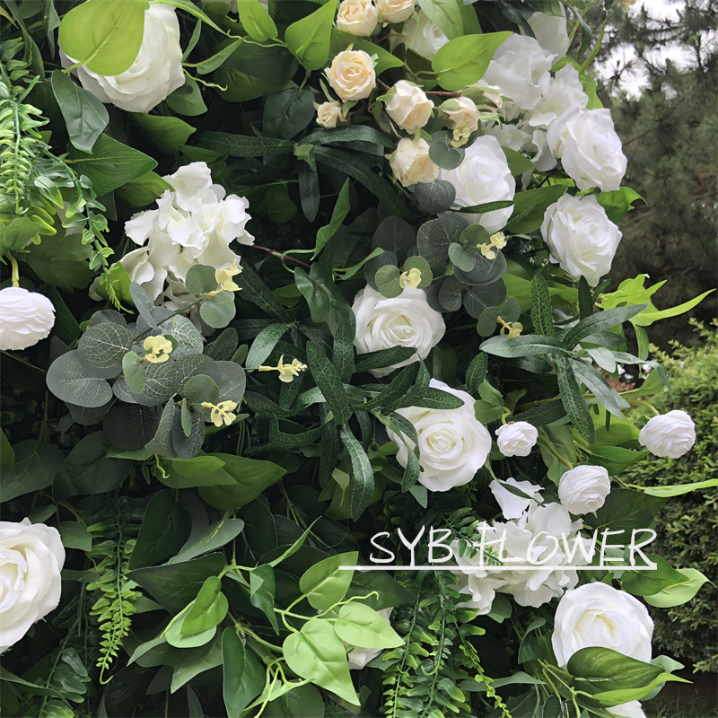 Customized High Simulation Colorful Artificial Flower Wall Panel Wedding Backdrop For Event Party #071-3