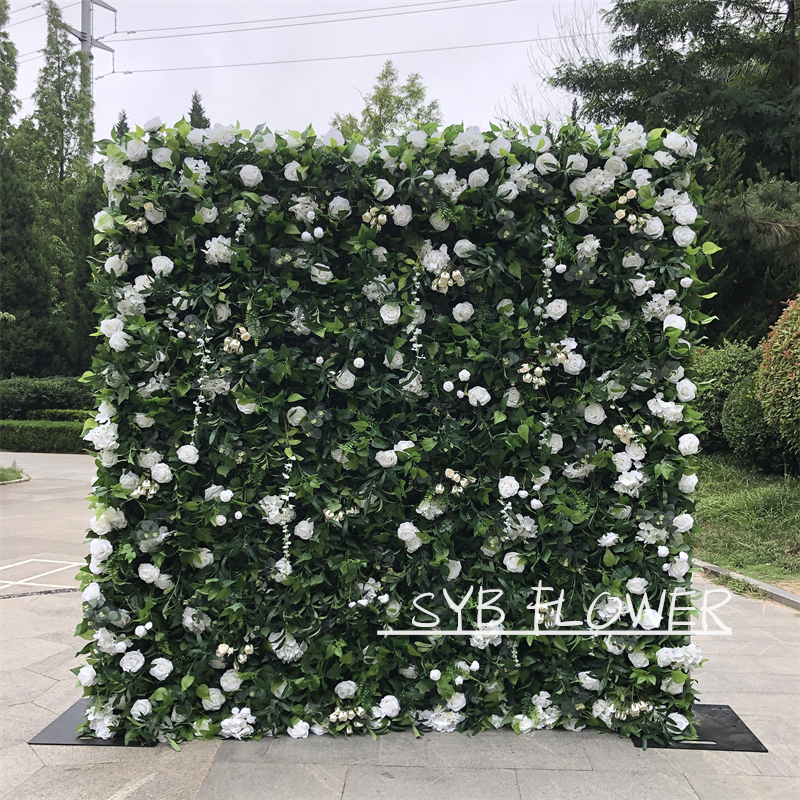 Customized High Simulation Colorful Artificial Flower Wall Panel Wedding Backdrop For Event Party #071-3