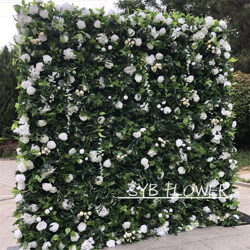 Customized High Simulation Colorful Artificial Flower Wall Panel Wedding Backdrop For Event Party #071-3