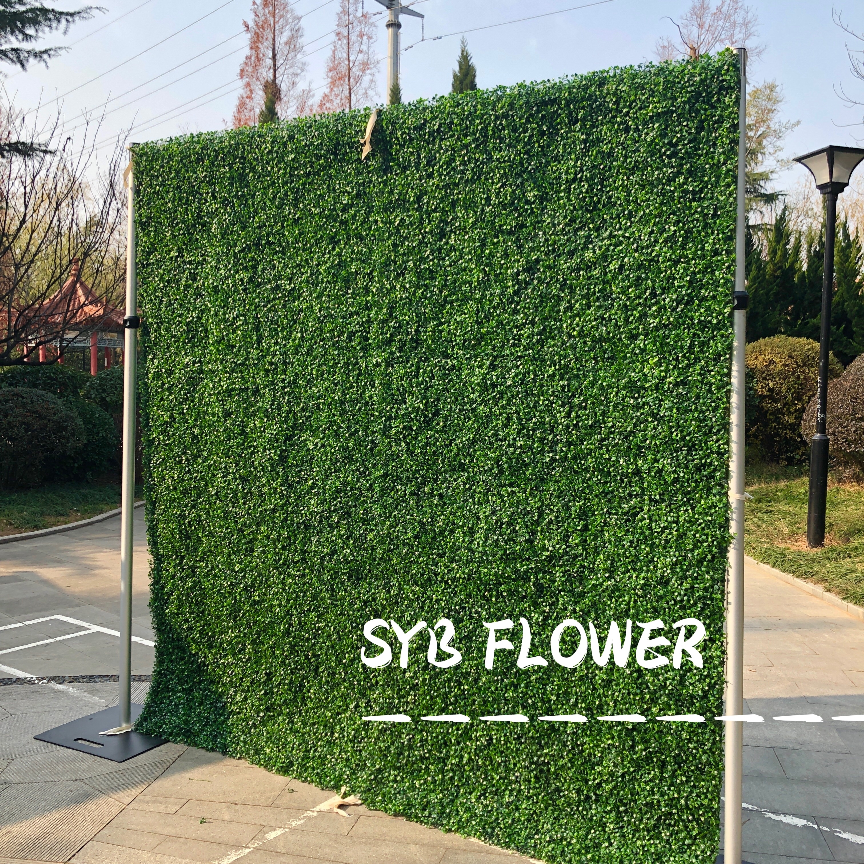Wholesale Flores Gradient Floral Backdrop Restaurant Decoration Wedding Party Events Artificial Wall Flowers Panel #86