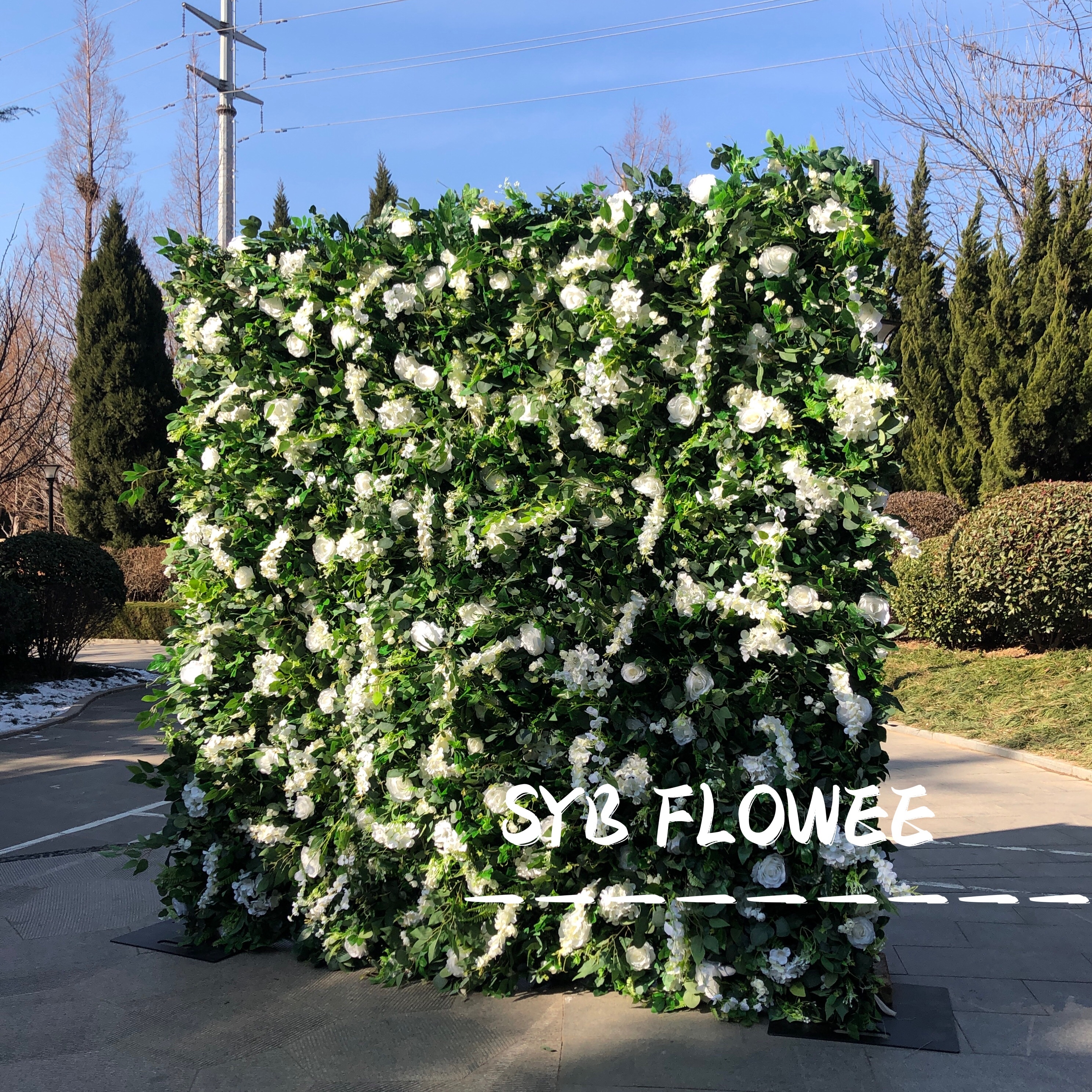 Factory Direct Sales Artificial Excellent Quality Flower Wall Background Image Decoration Panel #071