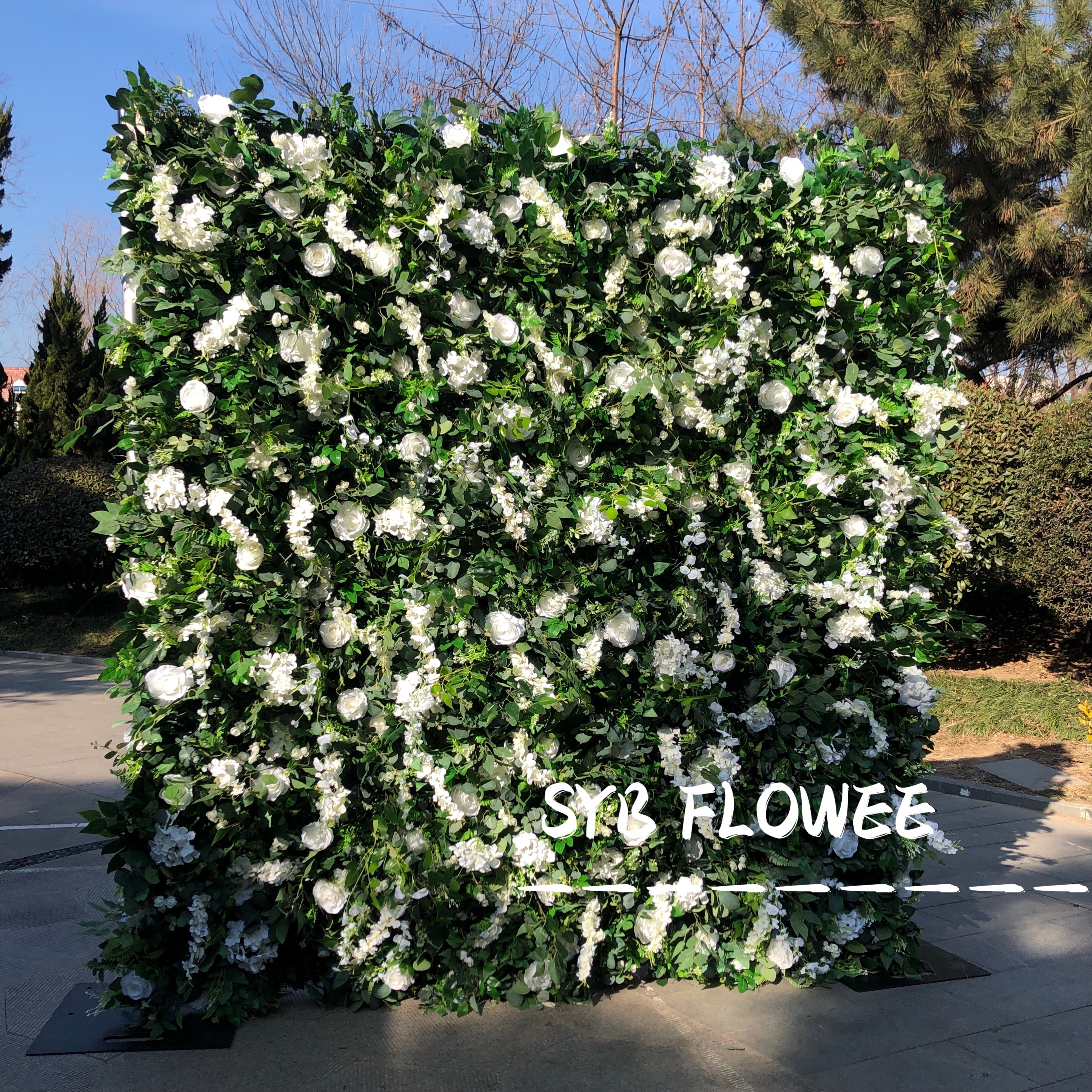 Factory Direct Sales Artificial Excellent Quality Flower Wall Background Image Decoration Panel #071