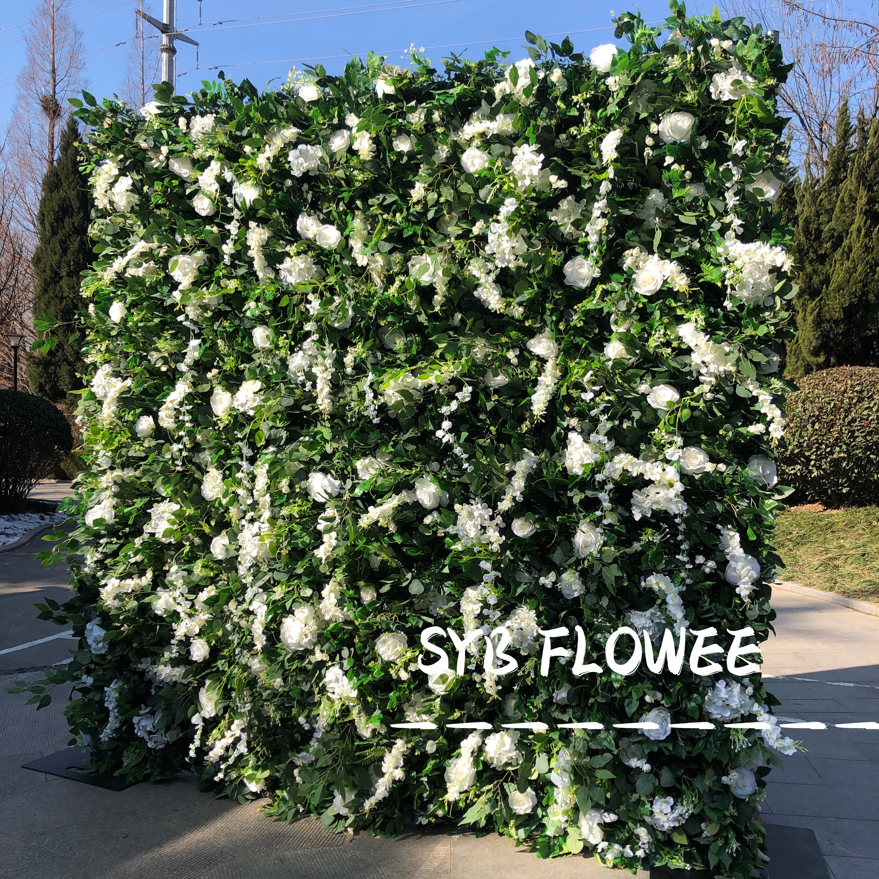 Factory Direct Sales Artificial Excellent Quality Flower Wall Background Image Decoration Panel #071