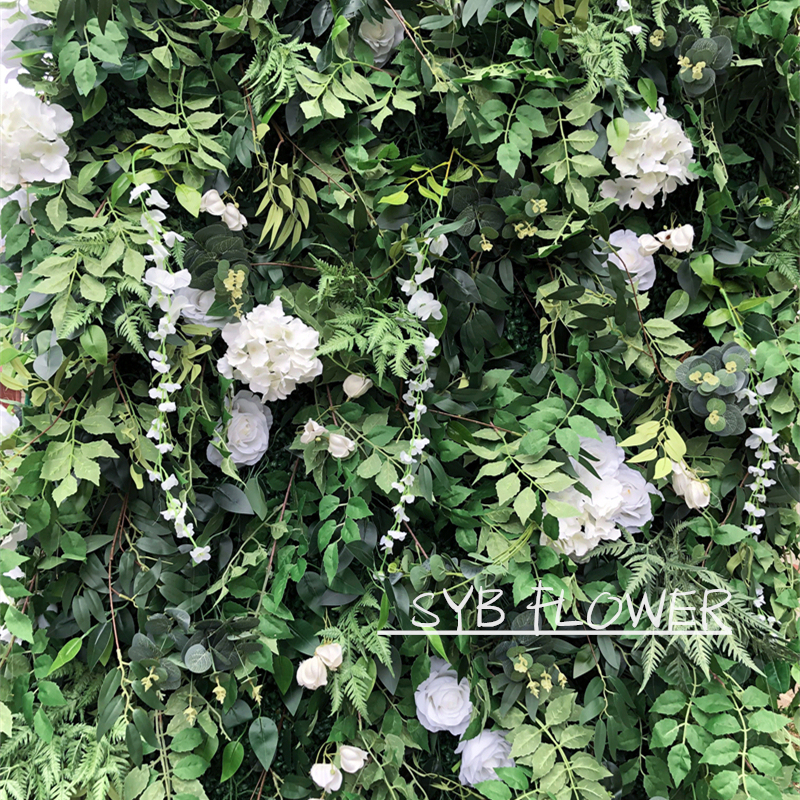 Best Quaility Custom Size Artificial Wedding Romantic Flower Decorative Silk Floral Flower Wall Backdrops #71-4