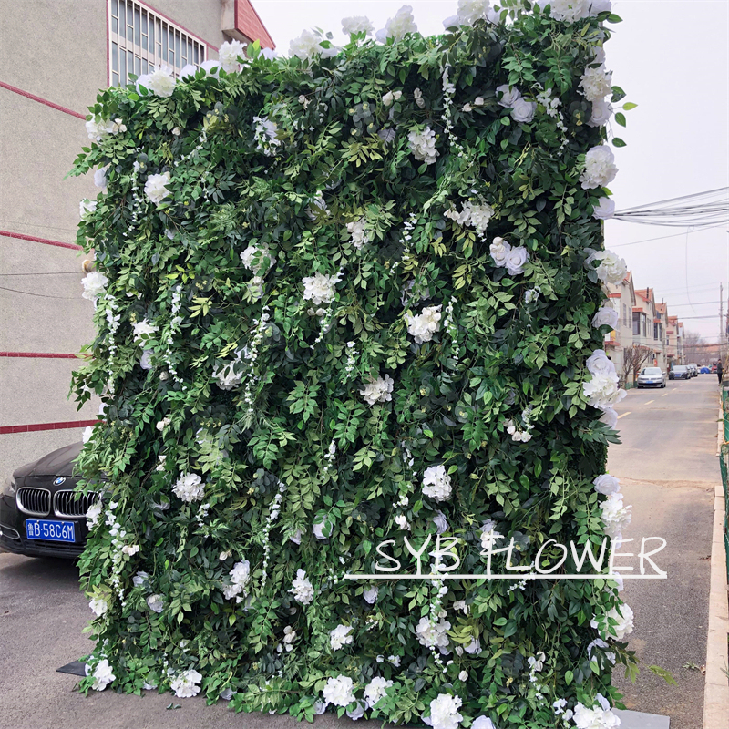 Best Quaility Custom Size Artificial Wedding Romantic Flower Decorative Silk Floral Flower Wall Backdrops #71-4