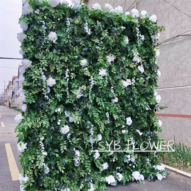 Best Quaility Custom Size Artificial Wedding Romantic Flower Decorative Silk Floral Flower Wall Backdrops #71-4