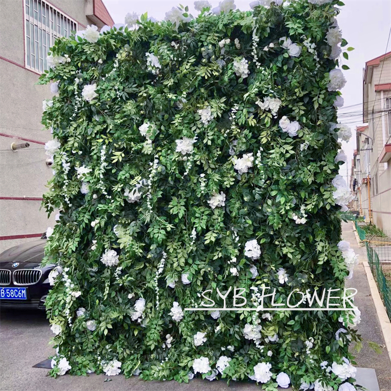 Best Quaility Custom Size Artificial Wedding Romantic Flower Decorative Silk Floral Flower Wall Backdrops #71-4