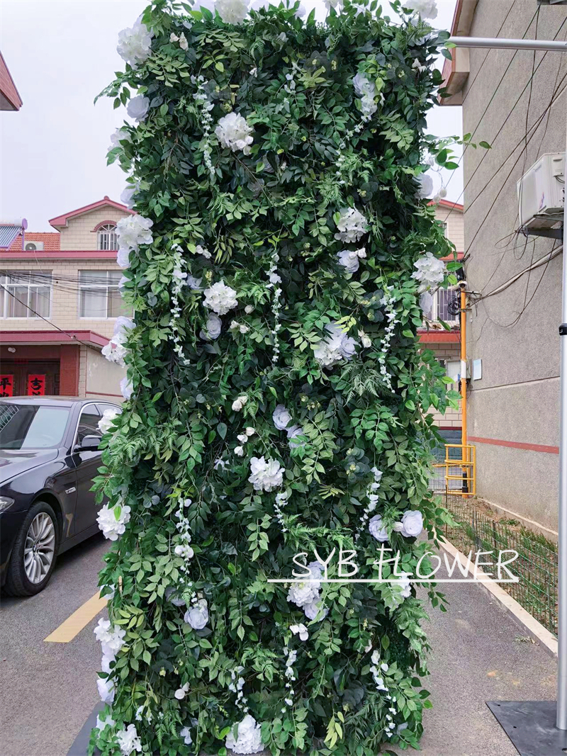 Best Quaility Custom Size Artificial Wedding Romantic Flower Decorative Silk Floral Flower Wall Backdrops #71-4