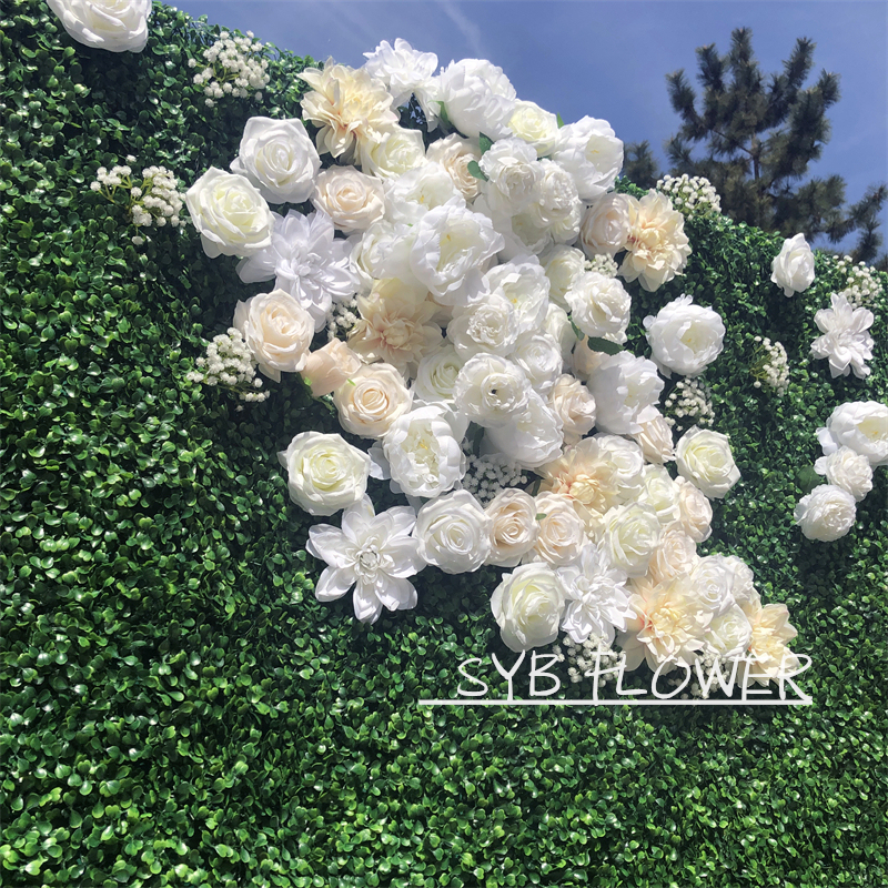 Wedding Decorative Factory Direct Decoration Rose Backdrop Silk Wedding Supplies Artificial Flower Wall #126
