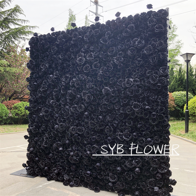 SYB Romantic 3D Roll Up Artificial Babybreath Flowers Wall Backdrop Panel Wedding Decoration Factory Direct #99-2