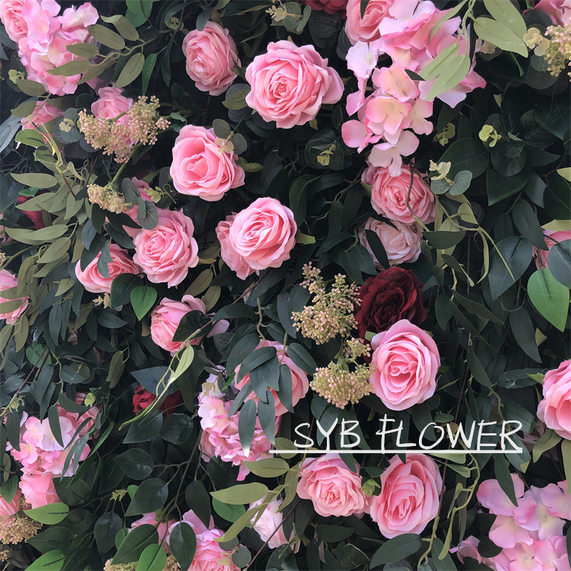 Wholesale Custom Party Wall Wedding Supplies Decoration Flower Backdrop Silk Artificial Decorative Flower Wall #121