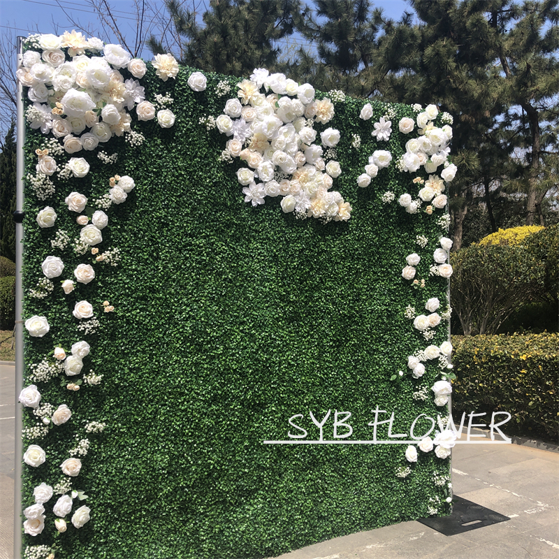Wedding Decorative Factory Direct Decoration Rose Backdrop Silk Wedding Supplies Artificial Flower Wall #126