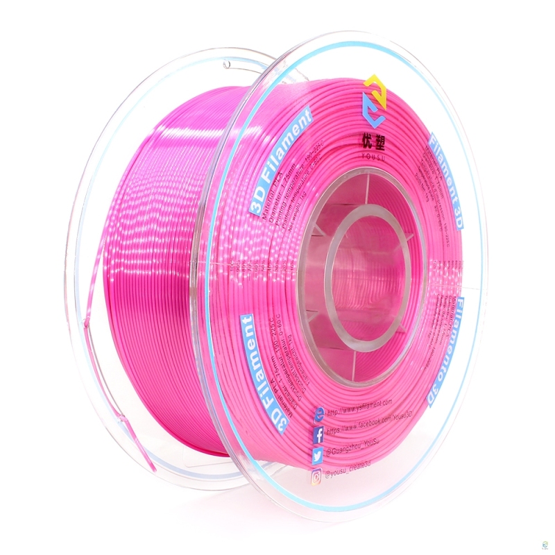 YOUSU Silk PLA 3D Filament with gorgeous surface, Tangle free, Pearlescent  1.75mm, 2.85mm 1kg