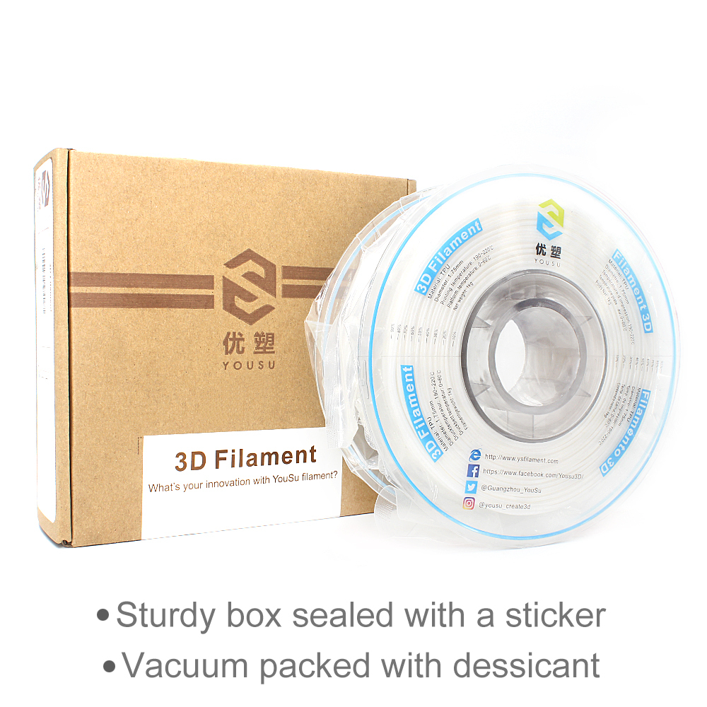 YOUSU TPU,3D Filament, Flexible, with multi-color 1.75mm 2.85mm 1kg
