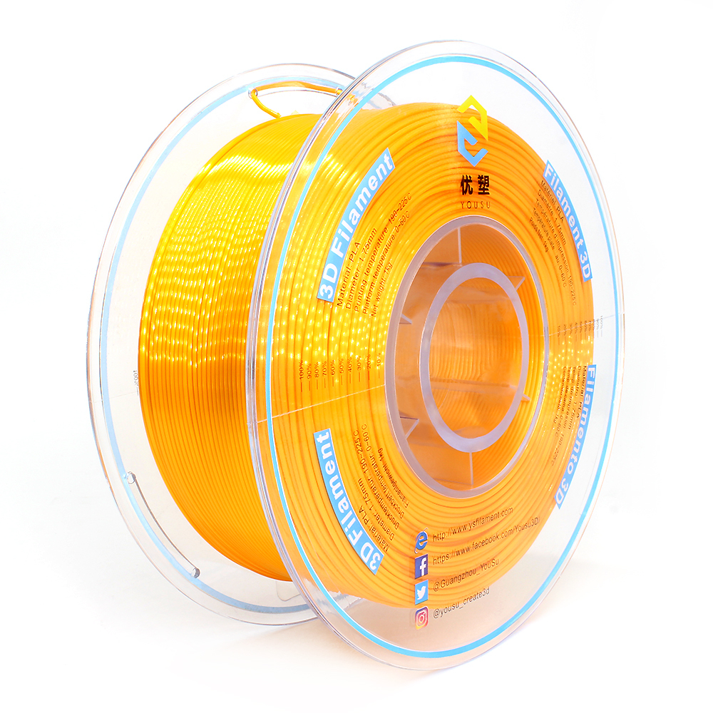YOUSU Silk PLA 3D Filament with gorgeous surface, Tangle free, Pearlescent  1.75mm, 2.85mm 1kg