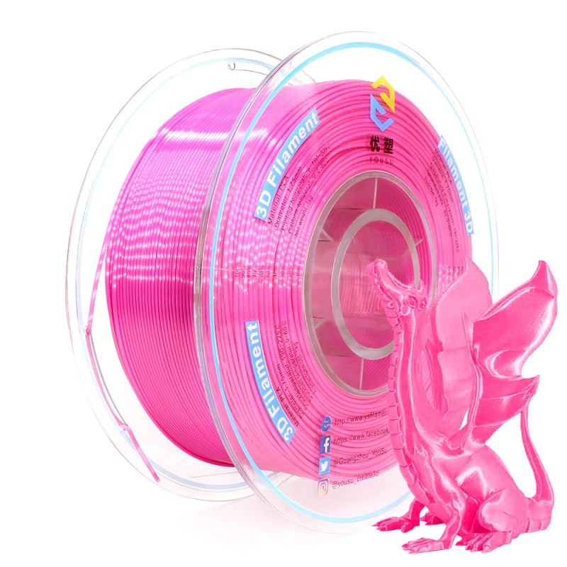 YOUSU Silk PLA 3D Filament with gorgeous surface, Tangle free, Pearlescent  1.75mm, 2.85mm 1kg