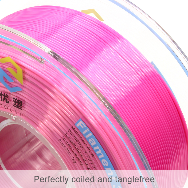 YOUSU Silk PLA 3D Filament with gorgeous surface, Tangle free, Pearlescent  1.75mm, 2.85mm 1kg