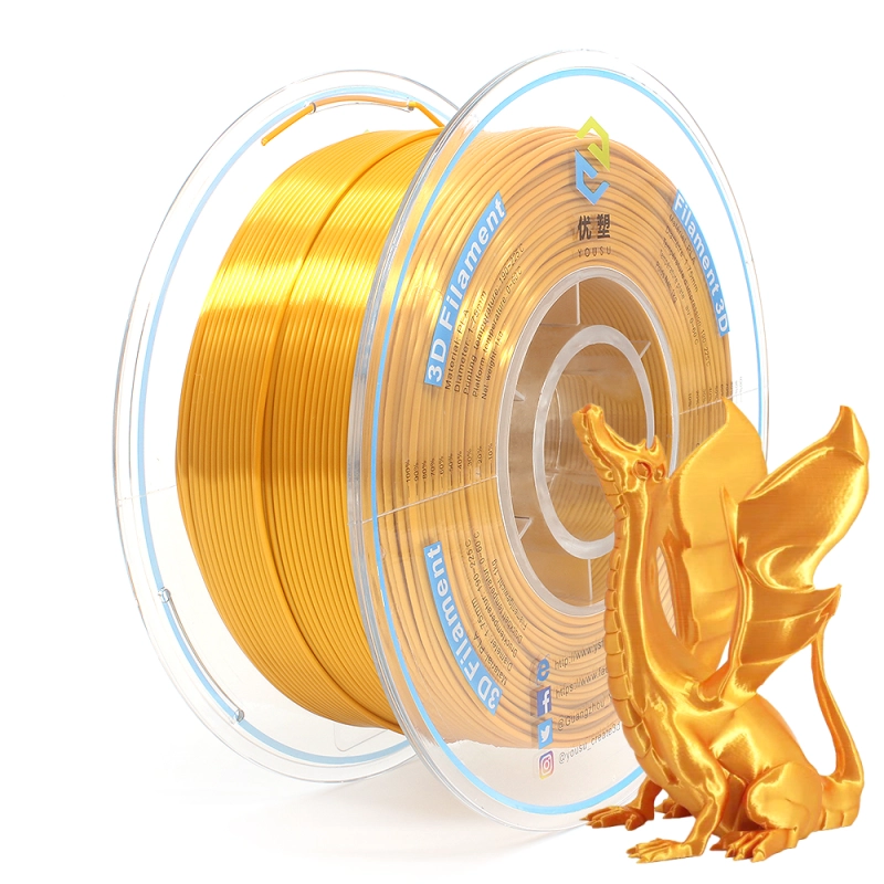 YOUSU Silk PLA 3D Filament with gorgeous surface, Tangle free, Pearlescent  1.75mm, 2.85mm 1kg