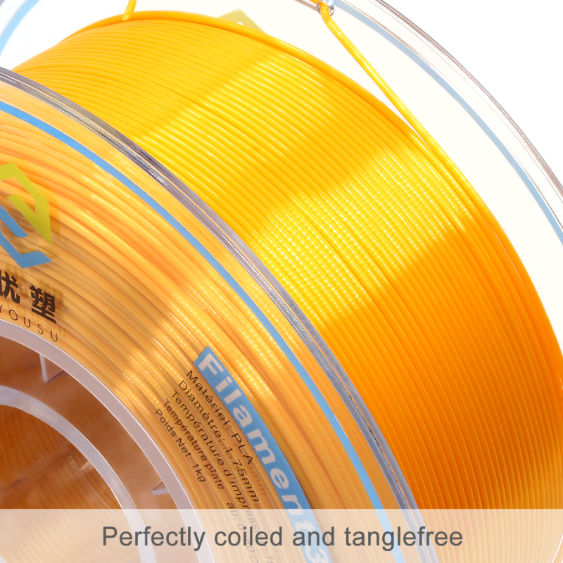 YOUSU Silk PLA 3D Filament with gorgeous surface, Tangle free, Pearlescent  1.75mm, 2.85mm 1kg