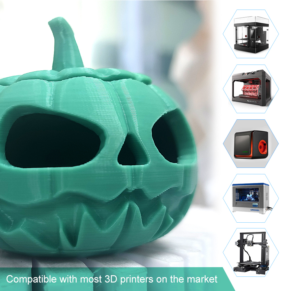 YOUSU 1.75mm Color Changing by Temperature PLA Filament, Blue Green to Yellow Green Color, 1.75 mm 3D Filament, fit for 3D Printer&3D Pens