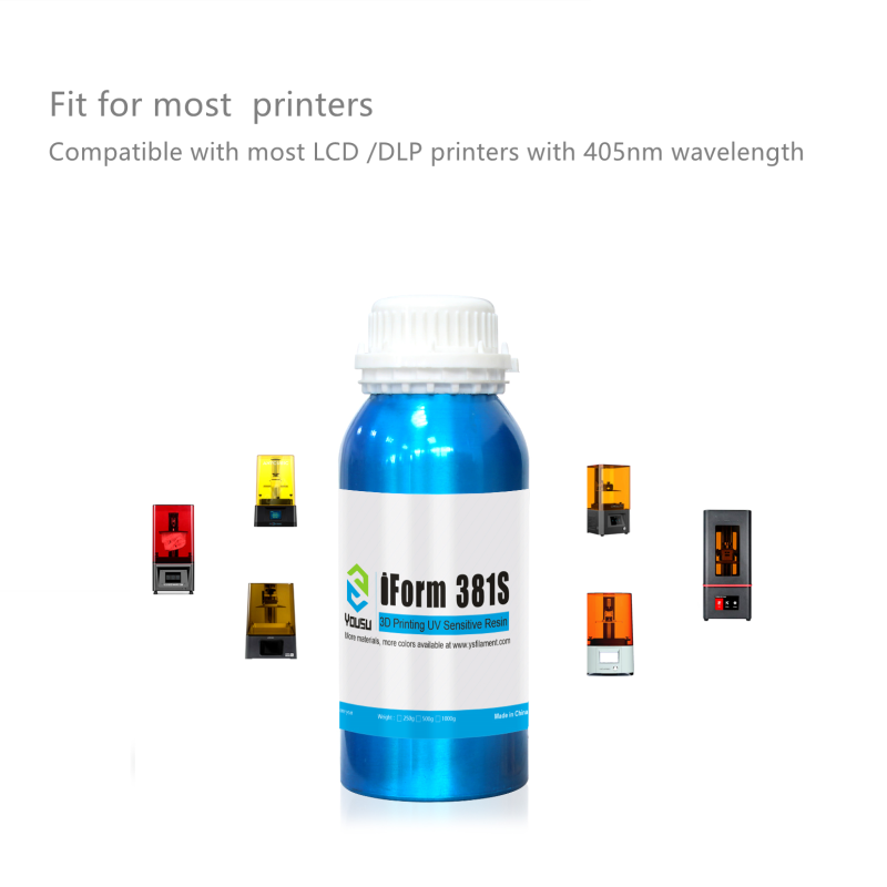 YOUSU  iForm 381 Large-Screen LCD Resin 405nm LCD DLP Printer UV Cure 3D Print Liquid Photopolymer Resin