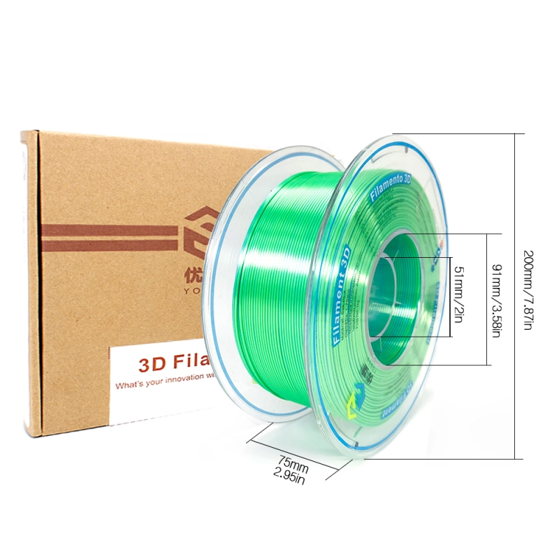 YOUSU Dual color  PLA 3D Filament with gorgeous surface, Tangle free, Pearlescent  1.75mm, 2.85mm 1kg