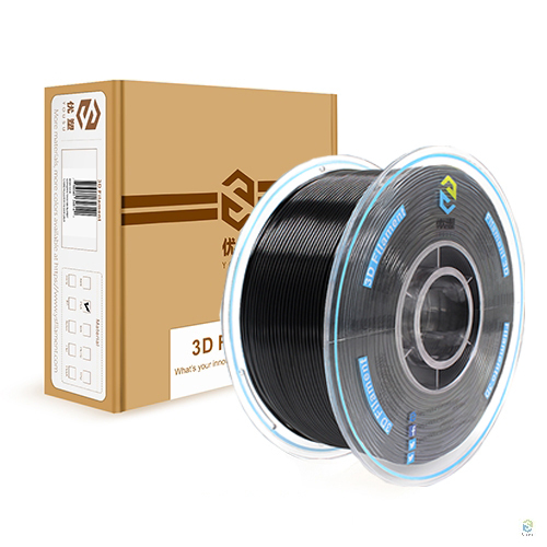 YOUSU Carbon Fiber PLA  3D Filament with high strength, Tangle free, Matte black 1.75mm, 2.85mm 1kg