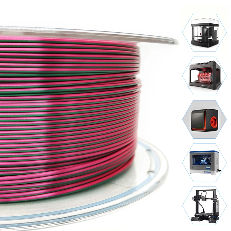 YOUSU Dual color  PLA 3D Filament with gorgeous surface, Tangle free, Pearlescent  1.75mm, 2.85mm 1kg