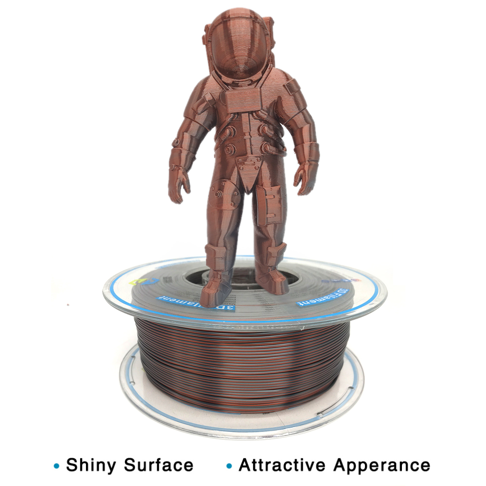 YOUSU Dual color  PLA 3D Filament with gorgeous surface, Tangle free, Pearlescent  1.75mm, 2.85mm 1kg