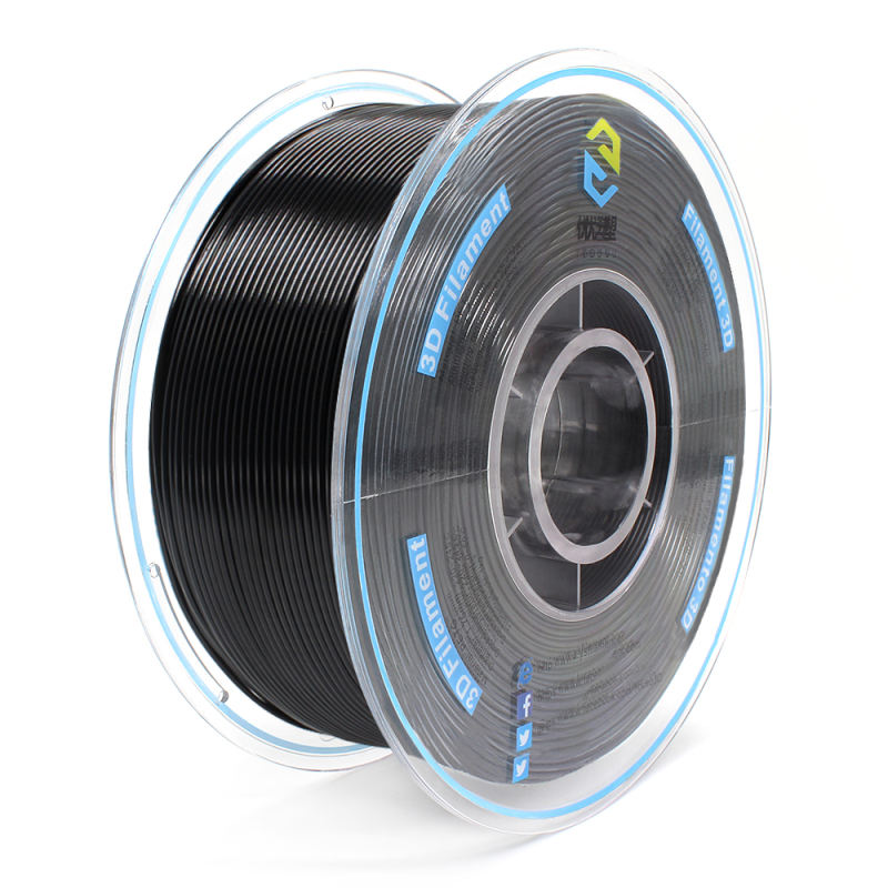 YOUSU Carbon Fiber PLA  3D Filament with high strength, Tangle free, Matte black 1.75mm, 2.85mm 1kg