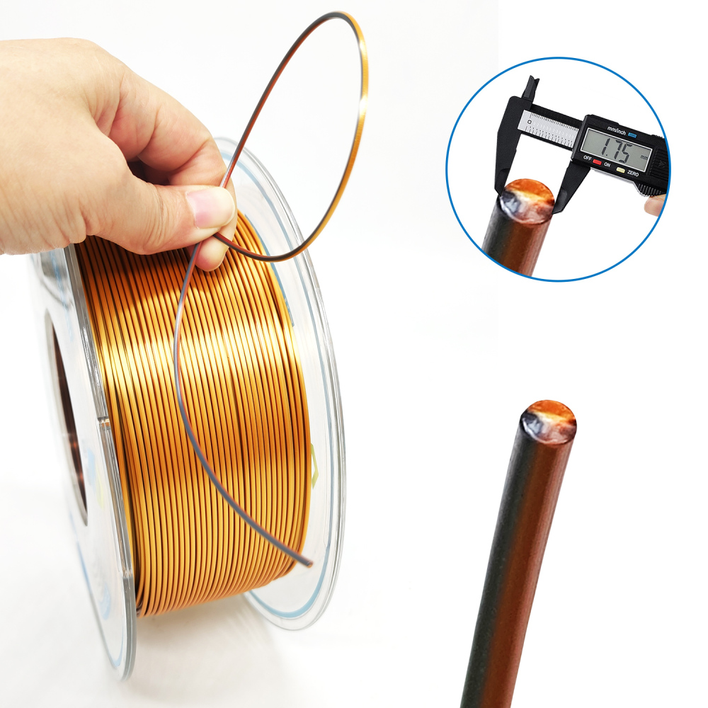 YOUSU Tri-color Silk PLA 3D Filament with gorgeous surface, Tangle free, Pearlescent  1.75mm, 2.85mm 1kg
