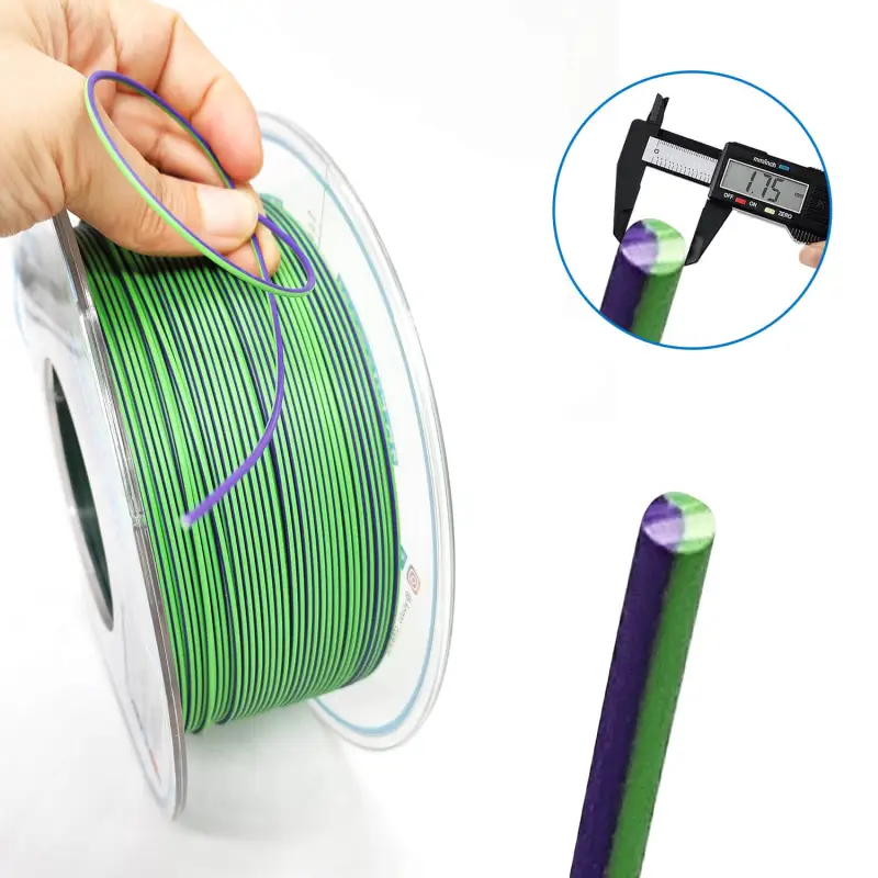 YOUSU Dual color  PLA 3D Filament with gorgeous surface, Tangle free, Pearlescent  1.75mm, 2.85mm 1kg