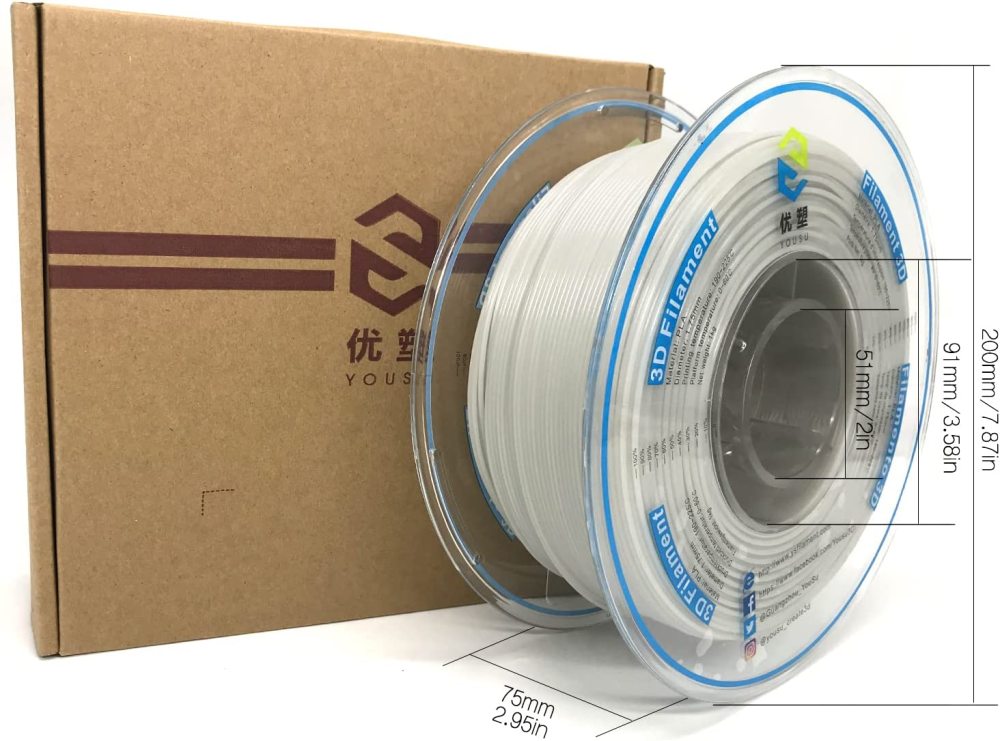 YOUSU PLA 3D Filament  black/blue&multi color, tangle free ,easy use 1.75mm, 2.85mm 1kg